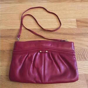 Vintage red leather bag